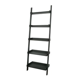 International Concepts 5 Tier Leaning Shelf, Black