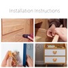 Auped 12PS Bear Shaped Wooden Knobs, Wooden Drawer Drawers, Natural