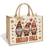 NBIAN Autumn Pumpkin Canvas Tote Bag - Large Reusable Grocery