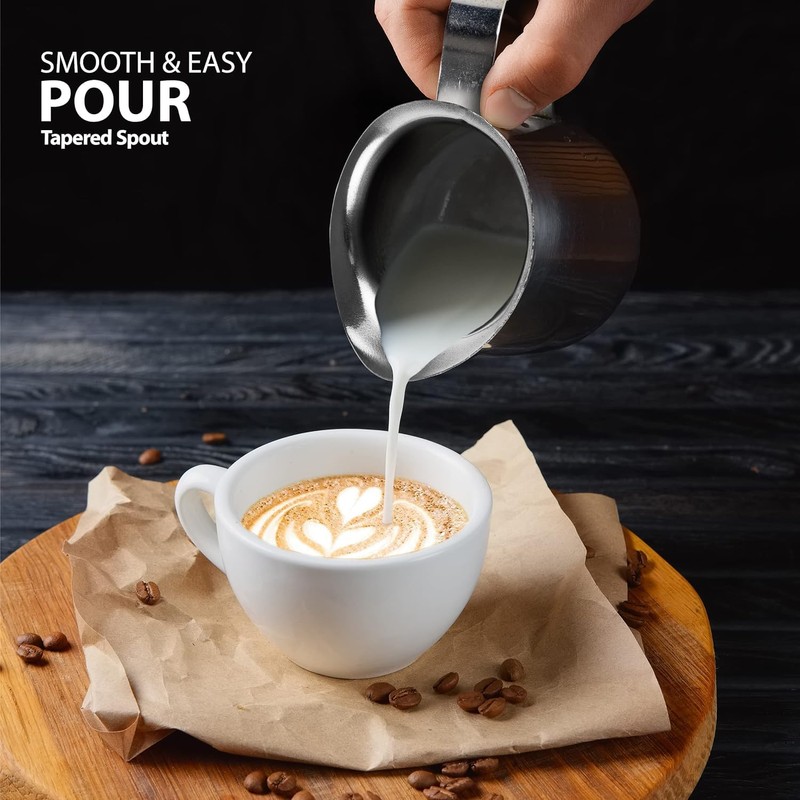 EHOMEA2Z Stainless Steel Bell Creamer Espresso Shot Frothing Pitcher Cup