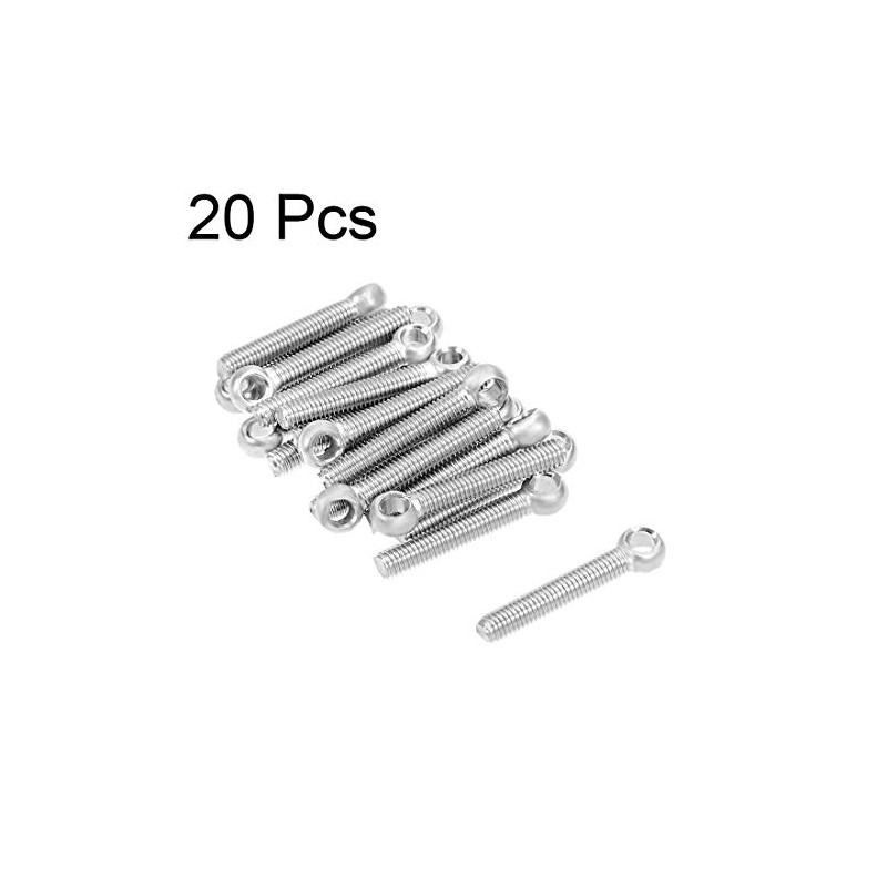 sourcing map 20 Pieces M5 x 30 mm 304 Stainless
