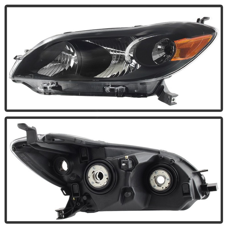 ACANII - For 2009-2013 Toyota Matrix Black Headlights Headlamps Aftermarket