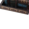 Pen Holder Pot, Decorative Library Books Design, Wooden Desk Pen