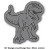 'Tyrannosaurus Rex Dinosaur' Rubber Stamp - Unmounted Design for Crafting