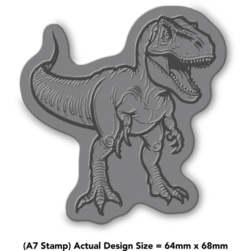 'Tyrannosaurus Rex Dinosaur' Rubber Stamp - Unmounted Design for Crafting