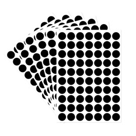 Starboling Dot Stickers,1/2 Inch Black Circle Stickers,1400pcs Self-Adhesive Color Coding Labels,Round Labeling Stickers for Office Classroom Garage Sale