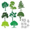 GLOBLELAND Trees Metal Cutting Dies Tree Shadow Cutting Dies Forest