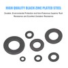 DWISHKEY 820Pieces 7 Sizes Black Zinc Plated Steel Flat Washers