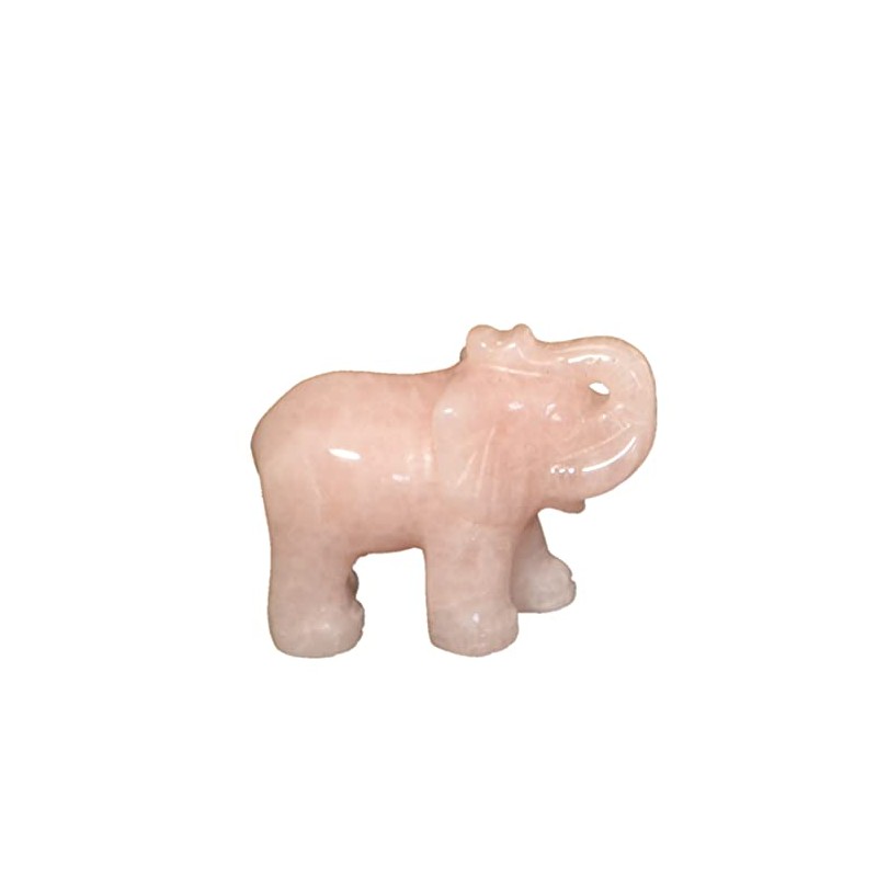 Edelsteinartikel Rose Quartz Elephant, Crystal Elephant 5 cm, Rose Quartz