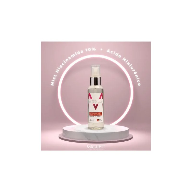 Mist Facial Niacinamida 10% + Ácido Hialurónico Miguett 60ml Todo