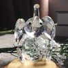 H&D Cut Crystal Elephant Animal Figurine Collection Glass Ornament Table