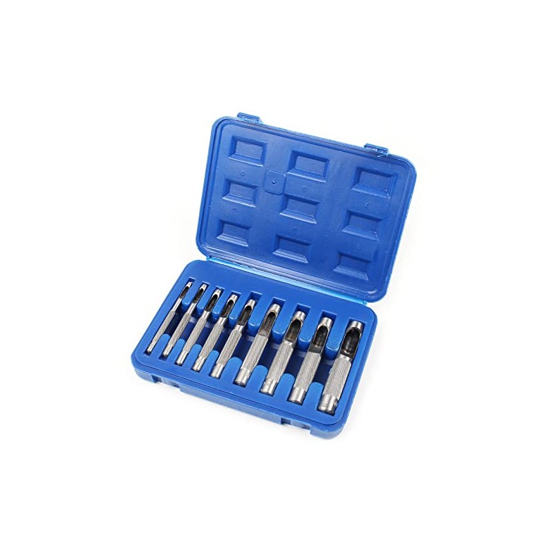 XPOtool Punch Set 3-12 mm 9-Piece Hole Cutter Made of