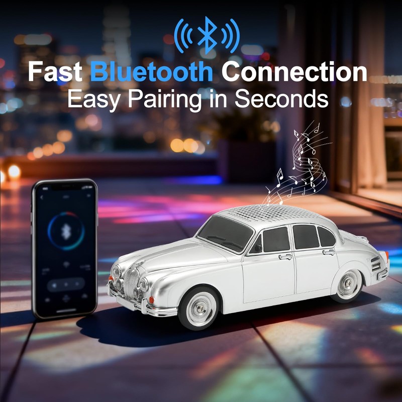 WSTER WS-596 Retro Sedan Bluetooth Car Replica Speaker – Portable