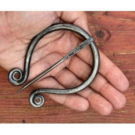 Tattva Tactical Medieval Cloak Pin Brooch Iron Hand Forged 3inches Heavy Duty Blacksmith Thick