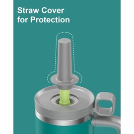 cicike Stainless Steel Vacuum Insulated Tumbler with Lid and Straw, 40 Ounces Tumbler with Handle, Cupholder Friendly, Gifts for Women and Men, Keeps Drinks Cold for 24 Hours and Hot for 12 Hours