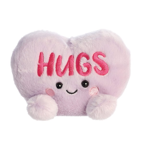 Aurora® Adorable Palm Pals™ Candy Heart Hugs™ Stuffed Animal - Pocket-Sized Fun - On-The-Go Play - Purple 5 Inches