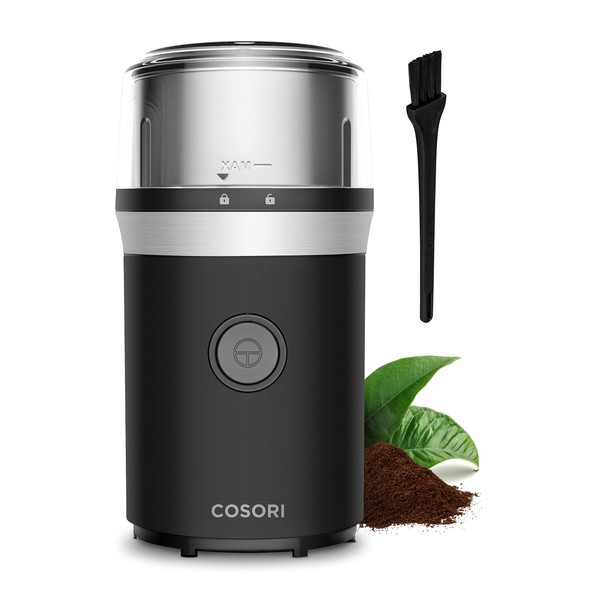 COSORI Coffee Espresso Grinder Electric, Food Grade Stainless Steel Blades, 12 Cups, Black