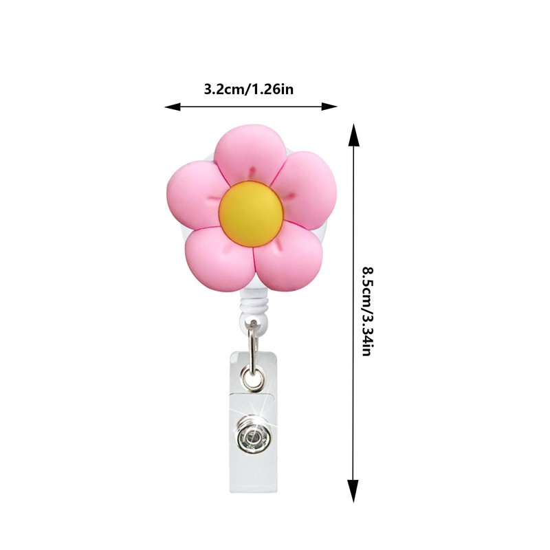 Rotating Badge Clip Stretchable Easy to Pull Suitable for Doctors,