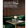 KDG Cordless Portables Table Lamp, LED Fabric Shade Small Desk