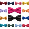 RBOCOTT White Pre-tied Bow Tie Adjustable Bowtie for Men(26)