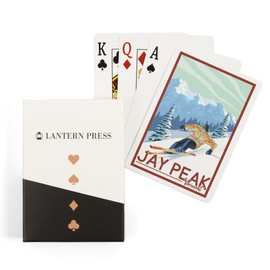 Lantern Press Jay Peak, Vermont, Downhill Skier (52 Playing Cards, Poker Size Card Deck with Jokers)