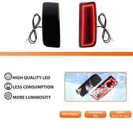 ADIIL Smoked Lens Rear Bumper Reflector lights For 10-14 Subaru Outback Red LED Brake Tail Lights Lamps OE-spec LH & RH