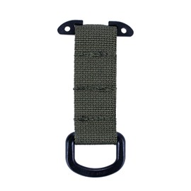 Tactical Gear Molle Clip D Ring Hook T-Mount Bar Hanging Plastic Carabiner Glove Clip Key Holder Battle Belt Accessories (Ranger Green D-Ring Hook(2PACK))