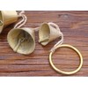 Brass Rustic Hanging Bells for Door Knob Decoration, Home Garden