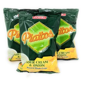 Jack'n Jill Piattos Sour Cream & Onion 3oz, 3 Pack