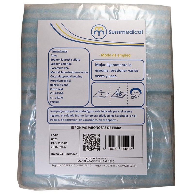 Soap Sponges Fibre PH 5.5 Bag of 24