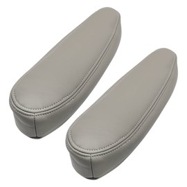 Priprilod # 922 Gray Leather Driver & Passenger Side Replacement Armrest Cover Compatible with Tahoe Suburban Silverado Avalanche Sierra Yukon 2000 2001 2002 2003 2004 2005 2006