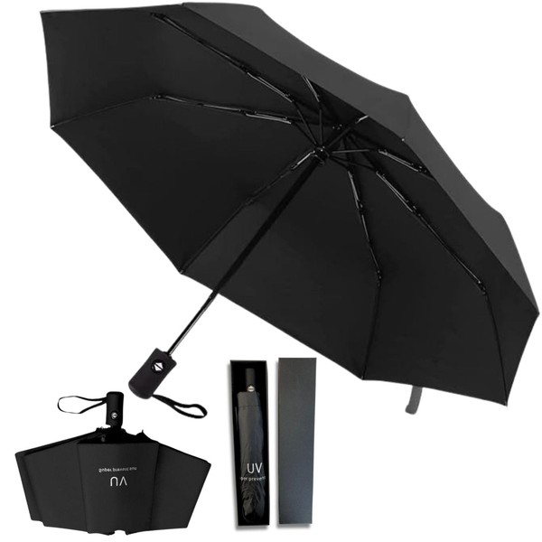 [Men's Etiquette Parasol] 2024 Enhanced Wind Resistant Folding Umbrella, One-Touch,