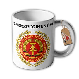 #33114 Cup with German Text "Helmetut Poppe Berlin Rummelsburg GDR NVA Guard"