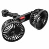 Dual Head Car Fan for Rear Seat Cooling – 3-Speed