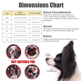 Short Snout Dog Muzzle, Dog Muzzle for Small and Medium Dogs Breeds, Soft Pet Safe Dog Muzzle Anti Biting Barking, Muzzle for Snout Circumference 4.25-5.5