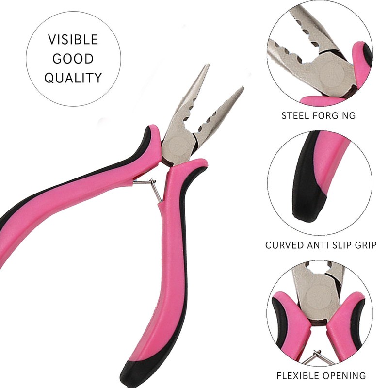 Hair Extension Pliers,Nano Beads Hair Extensions Kit,for Micro Nano Ring