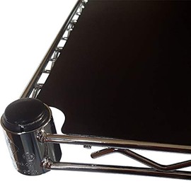 Shelving Inc. 14" d x 18" w Poly Wire Shelf Liners, Black, 4 Count