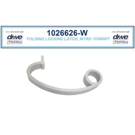 Folding Locking Latch for Drive RTL10266 Rollator Walker - White - (Fits Serial # prior to 2A1606300234)