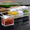 V·RESOURCING Clear Seasoning Box,4 Pieces Clear Seasoning Storage Container for
