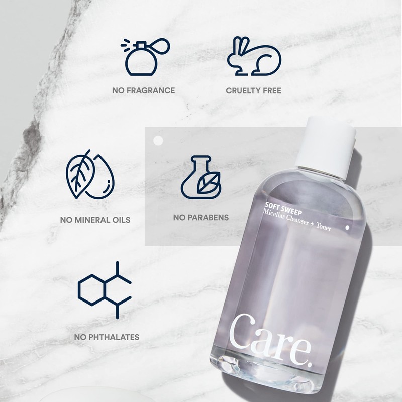 Care - Soft Sweep Micellar Cleanser and Facial Toner, Alcohol-Free
