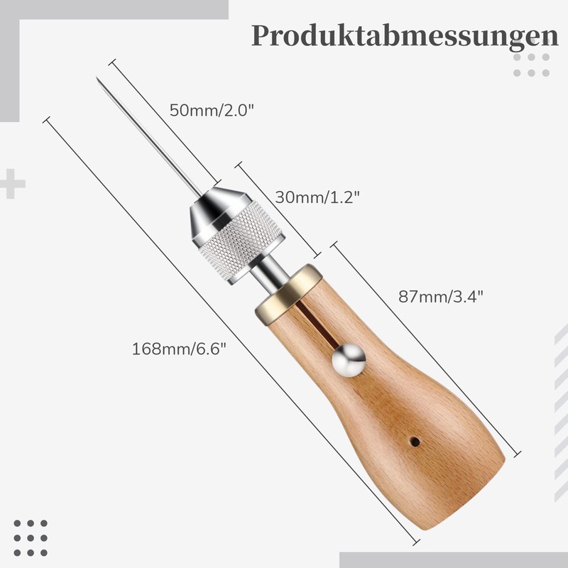 Leather Sewing Tool Set, Leather Stitch Sewing Awl + Waxed