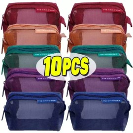 1/10Pcs 투명 메쉬 동전 지갑 미니 지퍼 가방 이어폰 데이터 케이블 보관 여행 주최자 ID 신용 카드 홀더 [1PC] [StyleB- Brown] 1/10Pcs Transparent Mesh Coin Purse Mini Zipper Bag Earphone Data Cable Storage Travel Organizer ID Credit Card Holder [1PC] [StyleB- Brown]