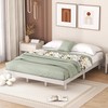 HomSof Modern Design Queen Floating Platform Bed Frame,White