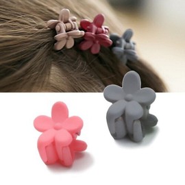 Petit hair clip, bangs, side hair bobby pin, goodie pin, disco hairstyle, accent color, mini flower, clip fixation / 쁘띠 헤어 집게핀 앞머리 옆머리 삔 구디핀 디스코머리 포인트 컬러 미니 플라워 집게 고정