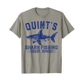Vintage Quint's Shark Fishing 1974 Retro Fisher Birthday T-Shirt