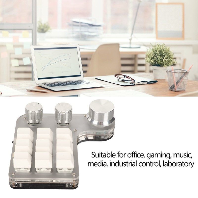 DIY Programmable Keyboard with RGB Light 9 Keys 3 Knobs