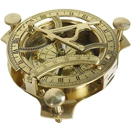 Samara Nautical 4" Sundial Compass - Solid Brass Sun Dial