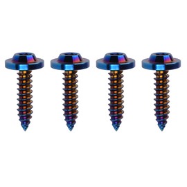 Wanyifa Titanium M4 M5 15 17 20mm Self Tapping Screw Torx Head Motorcycle Bolt Pack of 4 (M5x20mm, Burnt Blue)