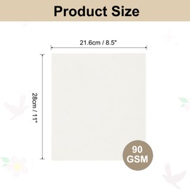 Rebower 50 Sheets Parchment Paper Aged Look Stationery 90GSM Vintage Paper Sheet, [for Certificate, Invitation, Envelope] - 8.5 x 11 Inch/Light Grey