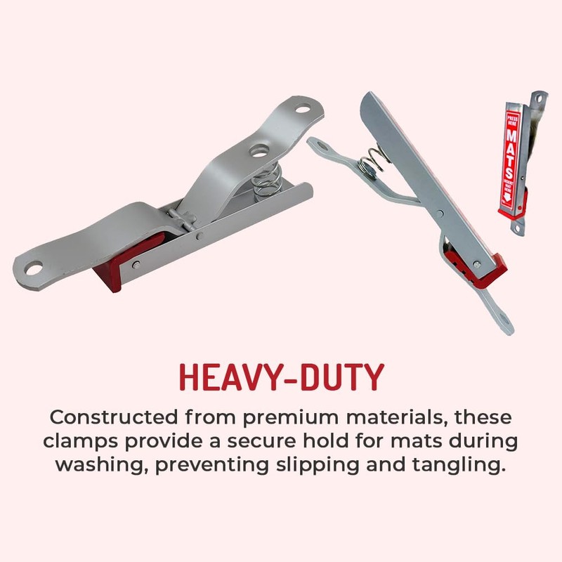 HI-TECH Car Wash Mat Clamps – Heavy-Duty Floor Mat Holders